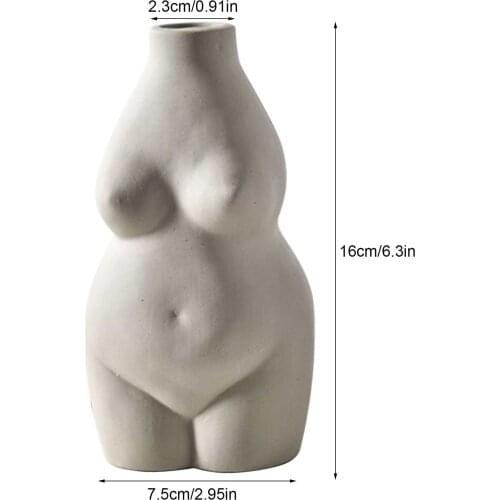 Body Art Design Flower Vase Nude Female Sculpture Flower Vase Creative Hobby Vase Planting Machine Home Accessories Ornamental