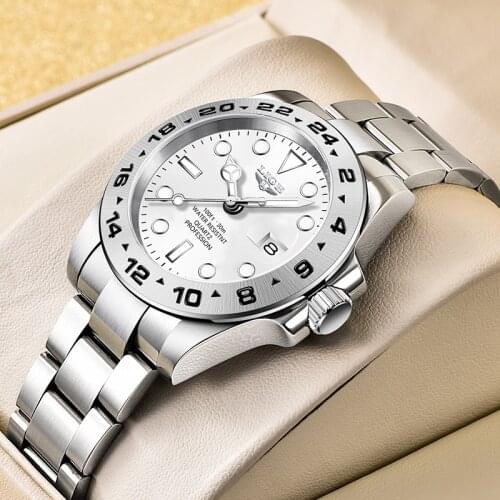 LIGE Mens Watches Stainless Steel Watch Waterproof Automatic Date Clock Military Luxury Brand Quartz Wristwatch Reloj Hombre+Box