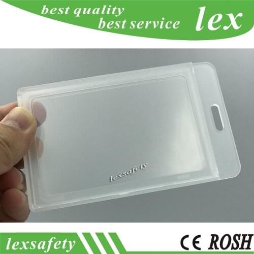 Hot Hard Double Side Transparent Plastic ID Access Card Cover Credit Card Case Badge Holder