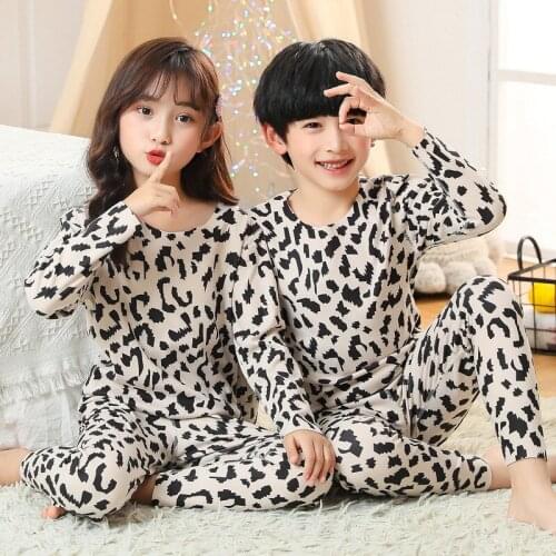 Kids Pajamas Set Autumn Boys Clothes Cartoon Pyjamas Homewear Childrens Sleepwear Seamless Thermal Underwear Baby Girls Pijamas