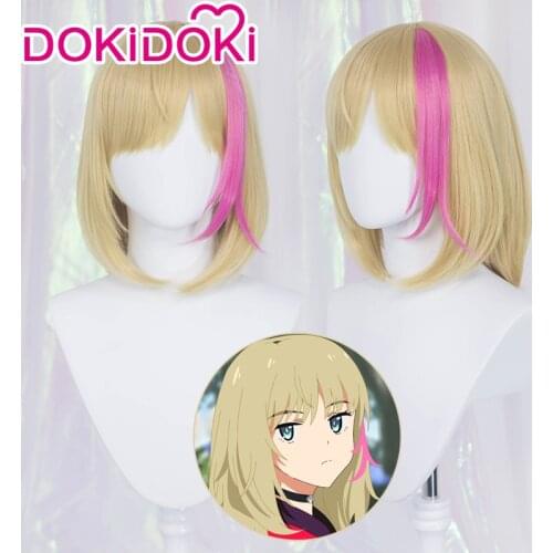 DokiDoki Anime WONDER EGG PRIORITY Cosplay Costume Women Kawai Rika Cosplay Kawai Rika Wig