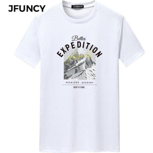 JFUNCY Oversize 5XL Casual Loose Men Tshirt Harajuku Mens Clothing Summer Short Sleeve Man Graphic Tee Shirts Male Streetwear