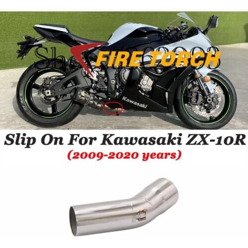 For Kawasaki ZX10R ZX-10R 2009 - 2018 2019 2020 Motorcycle Exhaust System Pipe Escape Modified Link Pipe Connection 51mm Muffler