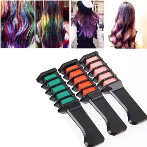 Hair Hairstyle Styling Tool Accessories DIY Instant Hair Dye Chalk Washable Hair Color Comb for Party Cosplay Accessory