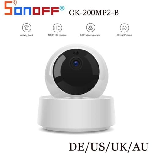 SONOFF GK-200MP2-B 1080P HD WiFi Camera Wireless Security Monitor Wireless Mini Camera Night Vision WiFi Camera Baby Monitor