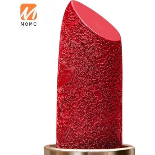 High-End Chinese Carved Matte Lipstick Female Student Fashion Luxury White Lasting Moisturizing