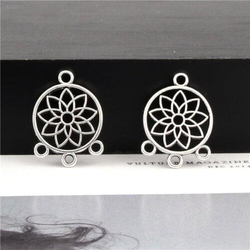 20Pcs Silver Color Classic Dream Catcher Charms Dreamcatcher Pendant Making DIY Earrings supplies Jewelry 16x11mm A3110