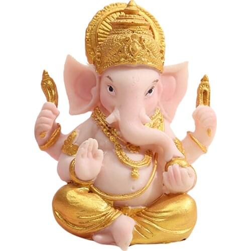 Collection Resin Ganesha Figurine India Buddha Porch Table Decor Sculpture