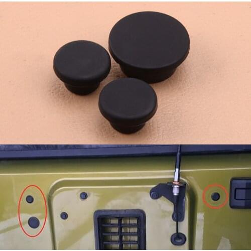 3Pcs/Set Tailgate Plug Set Spare Tire Carrier Fit For Jeep Wrangler JK 2007 2008 2009 2010 2011 2012 2013 2014 2015 2016 2017