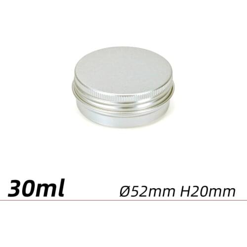 24/96pcs 50g Refillable Bottles Aluminum Empty Round Tin Cans Box Silver Cream Jar Pot Case Screw Thread Lid Lip Balm Container