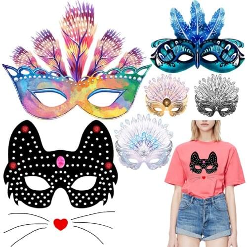 Fashion Colorful Feather Patches Thermal Stickers on Clothes Iron-on Transfers for Clothing Thermoadhesive Patch Diy Applique