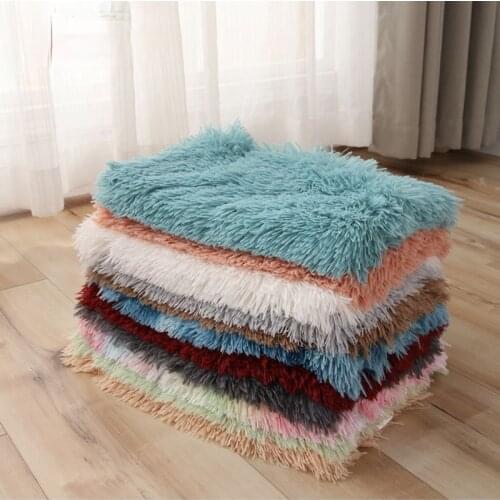 Soft Plush Thickened Pet Soft Fleece Pad Pet Blanket Bed Mat For Puppy Dog Cat Sofa Cushion Home Rug Keep Warm Sleeping Cover