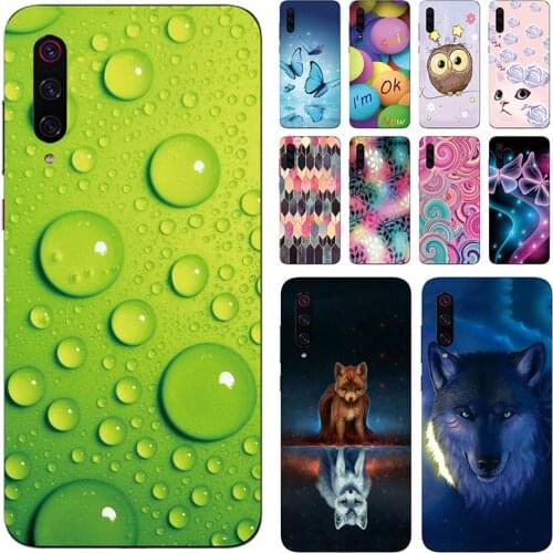 Soft Phone Case For Xiaomi Mi 9 Pro Cases Panda Funda Colorful Flower Silicone TPU Back Cover Shell