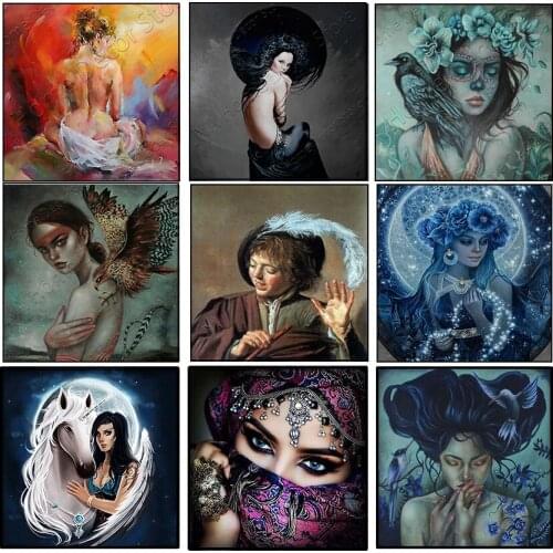 Beauty girls 5D diy Needlework diamond embroidery full resin diamond mosaic diy diamond painting 3d cross stitch kits RA1173