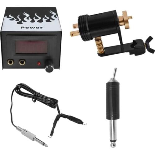 Tattoo Power Supply Kit Set Rotary Machine Gun Foot Pedal Permanent Makeup for Tattoo Needles Tools Tattoo Supply Tools