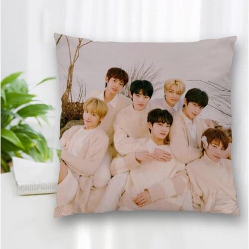 New KPOP ENHYPEN Pillow Slips With Zipper Bedroom Home Office Decorative Pillow Sofa Pillowcase Cushions Pillow Cover 40x40cm