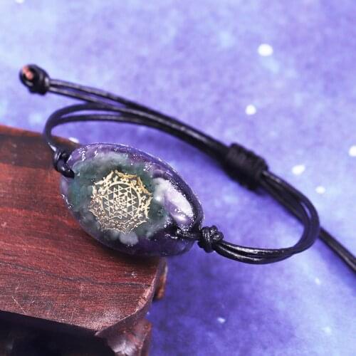 Orgonite Energy Converter Crystal Bracelet Natural Reiki Healing Bracelet Yoga Jewelry Process Resin Radiation Yoga Meditation