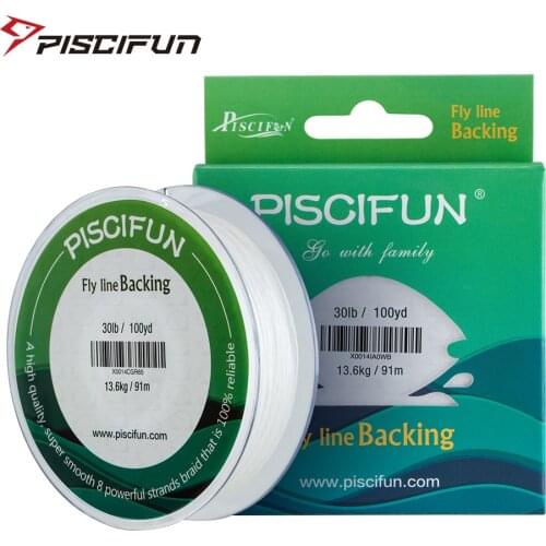 Piscifun High Quality Braided Backing Line 91m/100Yards 13.6kg/30LB Fishing Backing Line 12