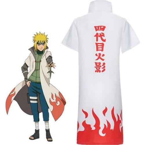 Namikaze Minato Cloak Fourth Hokage Cloak 7th Hokage Robe Coat 6th Hokage Kakashi Cape with Headband Наруто Shippuden Cosplay