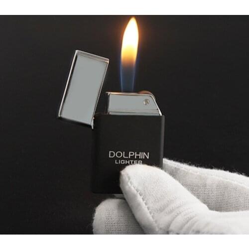 Mini Portable Lighter Butane Gas Refillable Metal Lighter Grinding Wheel Flint Lighter Colorful Compact Nice Gift for Friends