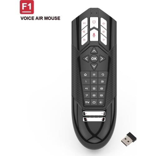 Presale F1 Voice Remote Control Air Mouse 2.4G Wireless Mini Keyboard IR Learning Gyroscope Google Assistant for Android TV Box