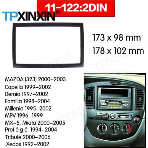 1 DIN Car DVD Player Frame For Mazda Family 1998 1999 2000 2001 2002 2003 2004 Auto Radio Multimedia Navigation Fitting Fascia