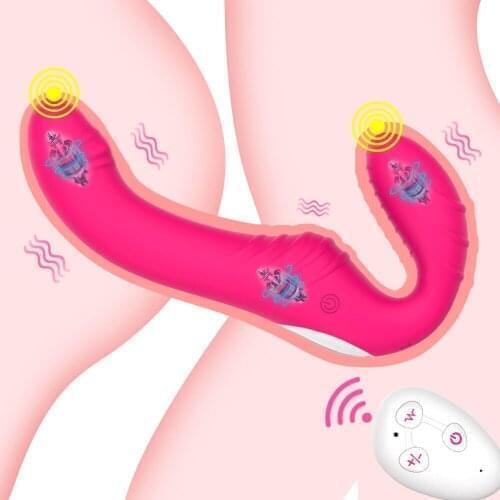 Realistic Dildo Vibrators Strapless Strap on Panties Dildo For Lesbian Double Head G-Spot Clitoris Stimulate Sex Toys for Couple