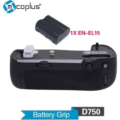 Mcoplus Venidice VD-D750 Vertical Battery Grip with 1pcs EN-EL15 for Nikon D750 DSLR Camera as MB-D16 as Meike MK-D750