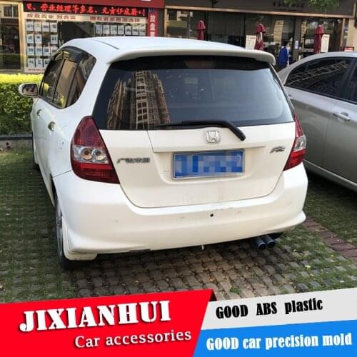 For Fit Spoiler 2004-2006 Honda Jazz yck Spoiler ABS plastic Material Car Rear Wing Color Rear Spoiler