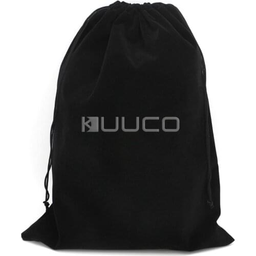 Hair Dryer Storage Bag Stain Liner Drawstring Velvet Pouch 11.8x15.7inch Black Gym Bag Garment Organizer for Diffuser