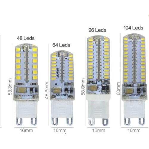G9 LED Lamp 7W 9W 12W 15W 21W Corn Bulb AC 220V SMD 3014 48 64 104 152leds Lampada LED light 360 degrees Replace Halogen Lamp