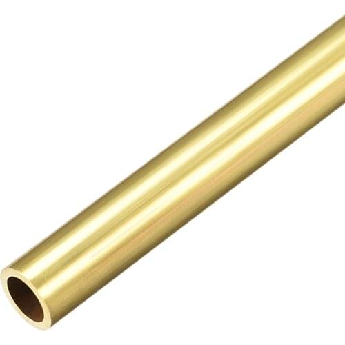 Uxcell Brass Round Tube 300mm Length 10mm OD 1mm Wall Thickness Seamless Straight Pipe Tubing