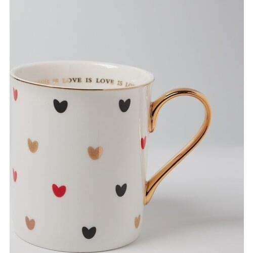 Fun Mugs Coffee Cups Ceramic Reusable Milk Cup Brief Designed Simple Water Mugs Long Distance Relationship Porcelain Gifts