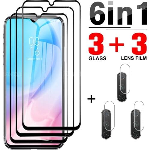 6-in-1 Protective Tempered Glass For Xiaomi 8 8 Lite Screen Protector For Xiaomi 9Lite 10t lite CC9 CC9E Phone Camera Lens Film