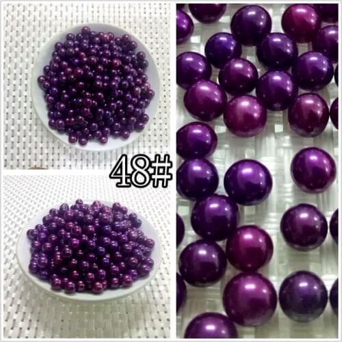 Wholesale 50pcs 7-8MM Gold Genuine Freshwater Pearls Natural Round Cultured Loose Pearls DIY Jewelry Material Pearl Beads ABH622
