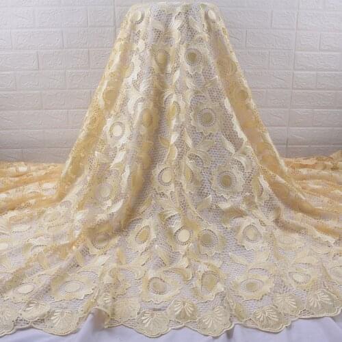 Zhenguir Nigeria dentelle tissu de haute qualité broderie creuse vêtements en tissu de dentelle soluble dans l'eau africaine1796