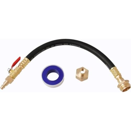 RV Winterizing Kit Sprinkler Blowout Adapter Air Compressor Kit with Shut Off Valve 12.9 Inch Quick Connect Plug Fitting