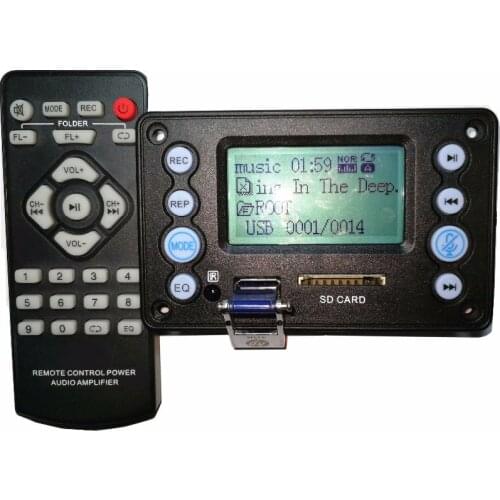 12V-20V battery MP3 Audio Decoder Board4.2 Bluetooth Audio Input Recording Radio Lyrics Display APE, FLAC, WMA, WAV