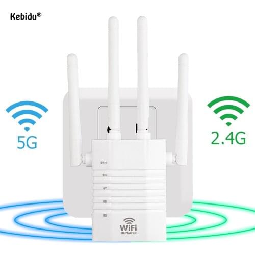 1200Mbps Wireless Repeater Dual Band 2.4+5Ghz Wireless Wifi Router High Power Wifi Repeater Wifi Extender Wi-fi Amplifer RTL8197