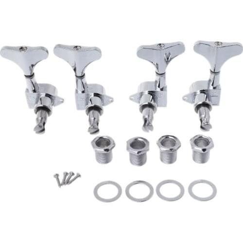 4 String Bass Chrome Guitar Sealed Tuners Tuning Pegs Machine Heads 2R 2L U7EF
