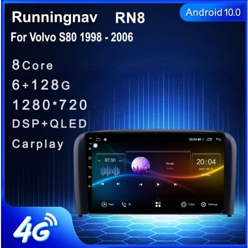 4G LTE Android 10.1 For VOLVO S80 1998-2006 Car Radio Multimedia Video Player Navigation GPS RDS no dvd