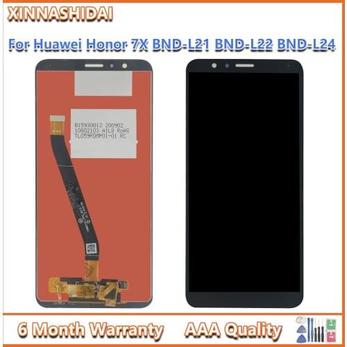 5.93" 100% Tested For Huawei Honor 7X LCD Display Touch Screen Digitizer Assembly For Honor 7X LCD BND-L21 L22 L24