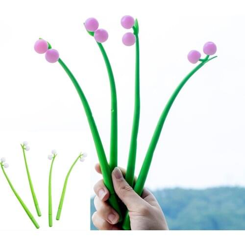 50pcs/set Cherry Gel Pen Sun Color Change Neutral Pen Black 0.5mm Student Stationery Neutral Pen Wholesale Gel Pen Cherry