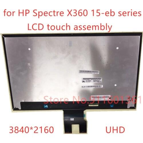 Free shipping 15.6'' 4K Laptop LCD Touch Screen Digitizer Assembly for HP Spectre X360 15-eb series 15-eb0043dx 3840*2160