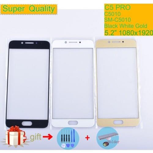 For Samsung Galaxy C5 Pro C5010 SM-C5010 Touch Screen Front Glass Panel TouchScreen C5 Outer Glass Lens NO LCD Replacement