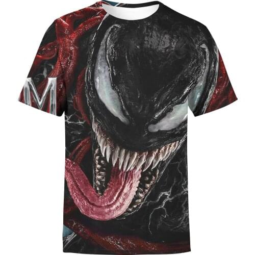 Venom: Let There Be Carnage T Shirt Kids Tees 3D Printing Clothing Tops Marvel Children Summer T-shirt Boy Girl Funny Costume
