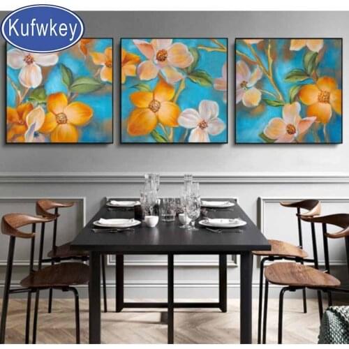 Retro Flowers diamond painting Full Square,round diamond,rhinestone painting embroidery Mosaic Triptych 5d picture,2021 Gift