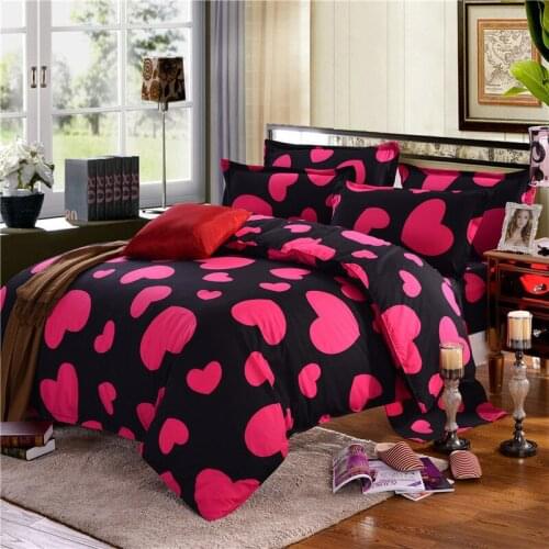 Pink Love Girls Boys Kids Children Adult Bedding Sets Duvet Cover Pillowcases Bed Linen Comfortable Home Textile Multiple Sizes