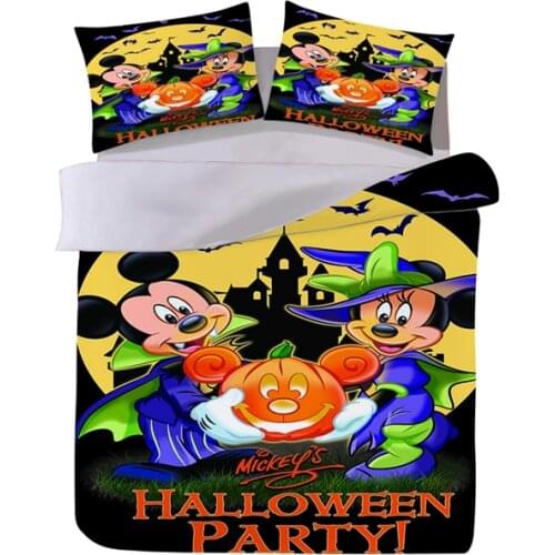 Cartoon Mickey Minnie Bedding Set Duvet Cover Pillowcase Adult Children Gift King Size Bed Set The Nightmare Befor Christmas