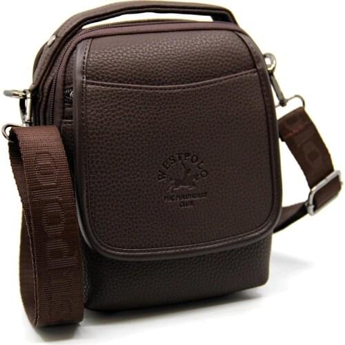 Brown Multi Compartment Mens Hand and Shoulder Bag TAE7021